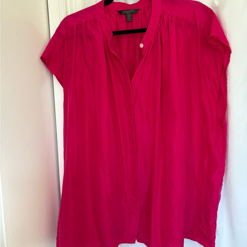 Fuschia Silk Blouse